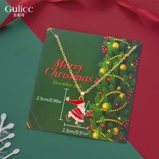 【Gulicc 古莉可】金色聖誕 許願項鍊(雙11 生日 鎖骨鍊 項鍊 飾品 禮物)
