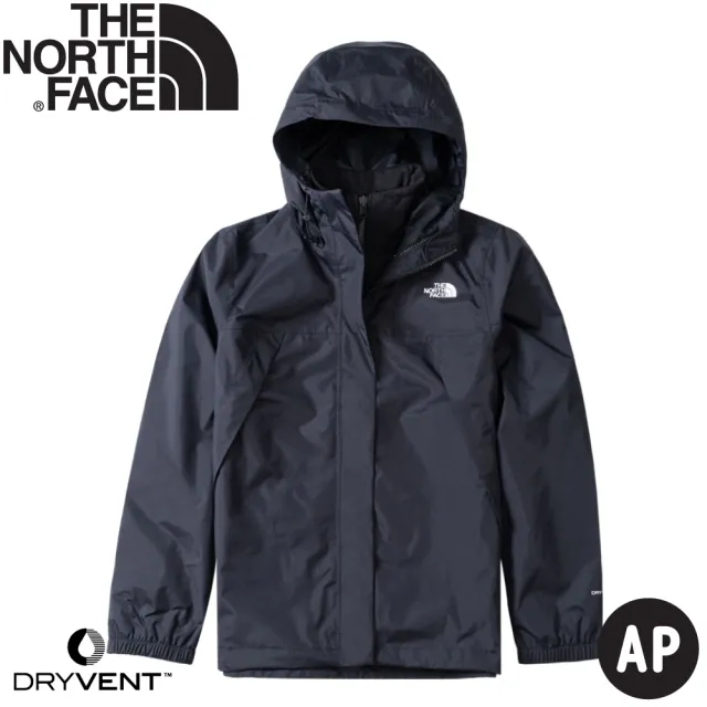 【The North Face】女 DryVent防水兩件式刷毛外套AP《黑》7QW6/夾克/風雨衣/防水外套