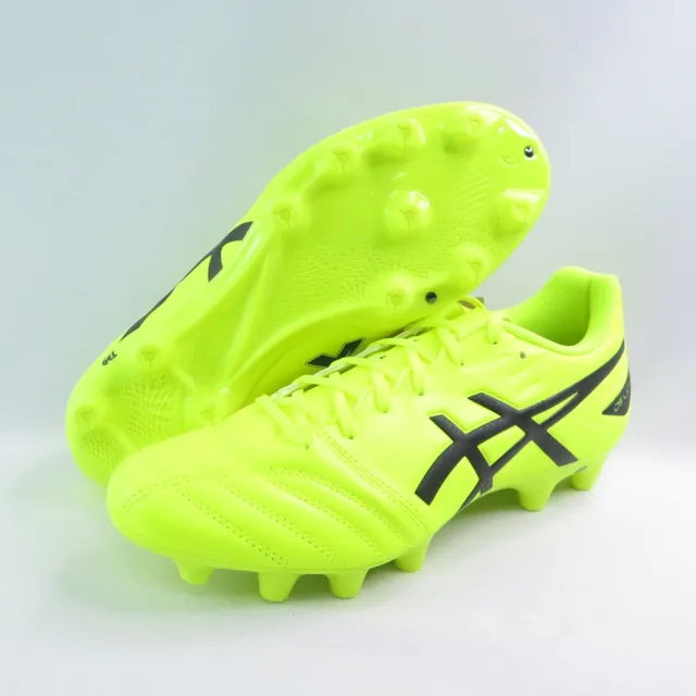 【asics 亞瑟士】DS LIGHT CLUB 男款 足球釘鞋 2E楦(1103A097750 亮黃x黑)