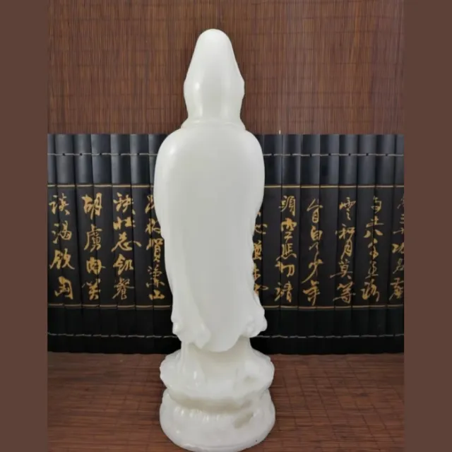 【八方開運】白玉水琉璃觀音 如意款(觀世音菩薩佛像擺件結緣工藝品)