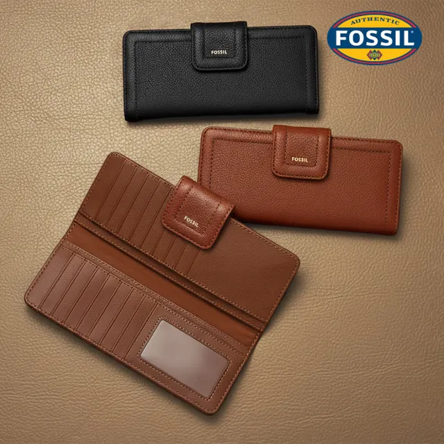 【FOSSIL】Madison 多層扣式經典女長夾 (多色可選)