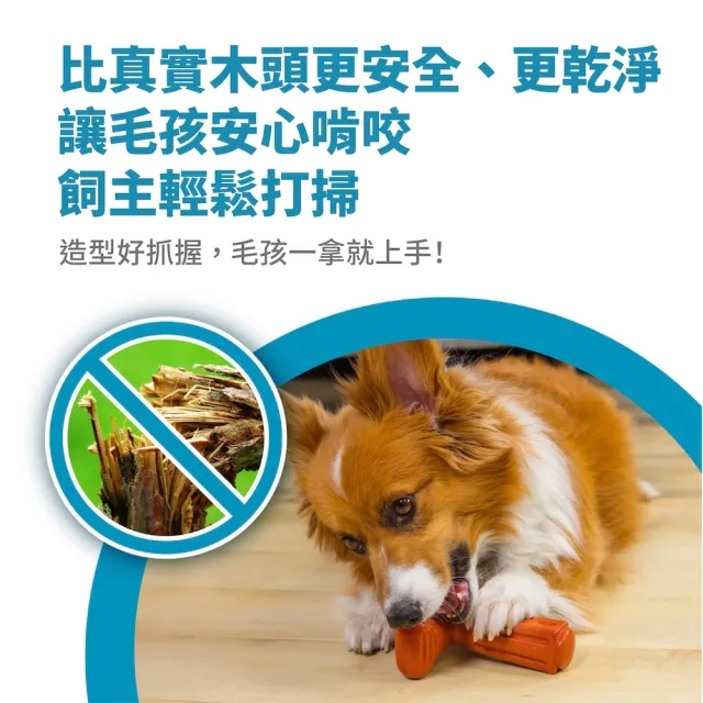 【Petstages】T型BBQ史迪克 寵物玩具 牛肉風味 潔牙 脊狀凹槽方便啃咬 狗玩具