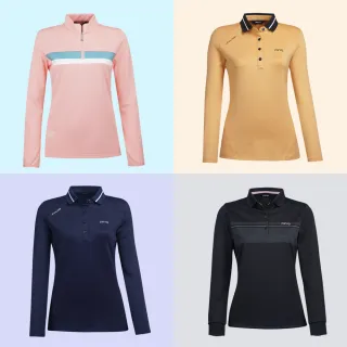 【PING】女款素面吸濕排汗長袖POLO衫-多款(GOLF/高爾夫球衫)