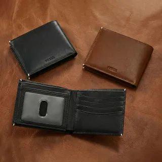 【FOSSIL】Westover 真皮翻轉證件格皮夾 (禮盒組附鐵盒 多色可選)