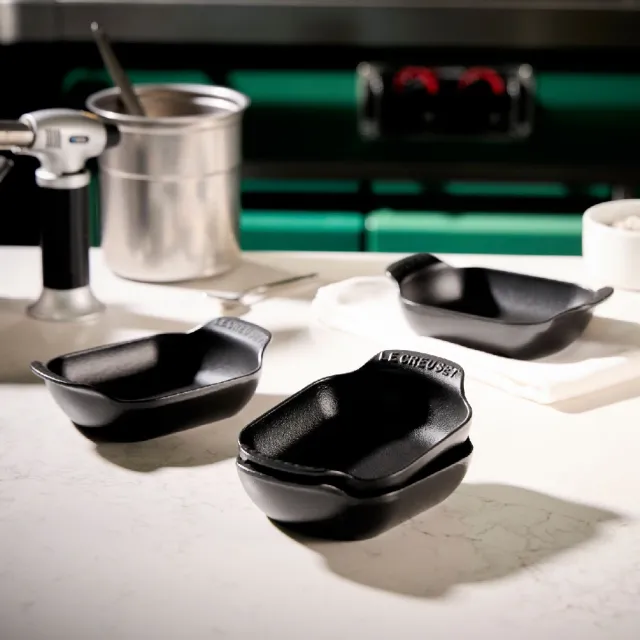 Le Creuset】 Gourmand 專業迷你鑄鐵鍋具3入組(烤盤13cm、煎盤16cm、鐵