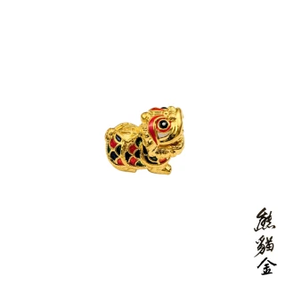 【熊貓金】黃金串珠鴻運金獅0.47錢附贈紅繩結(黃金串珠)