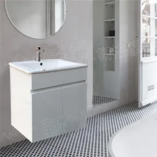 【新沐衛浴】50公分浴櫃-全配(全配/全銅水龍頭/塑鋼彈跳下水器/L管/三角凡爾)