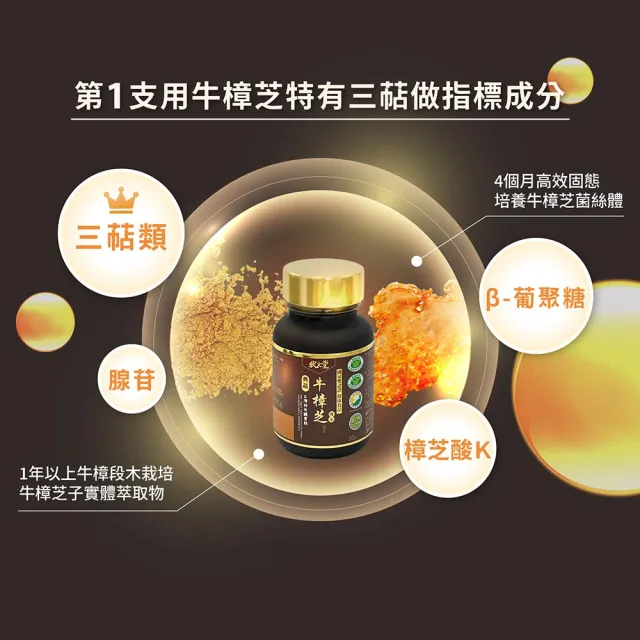 【狀元堂】典藏牛樟芝膠囊(30顆x乙盒/江宏恩代言/國家雙認證健康食品/保健禮盒)