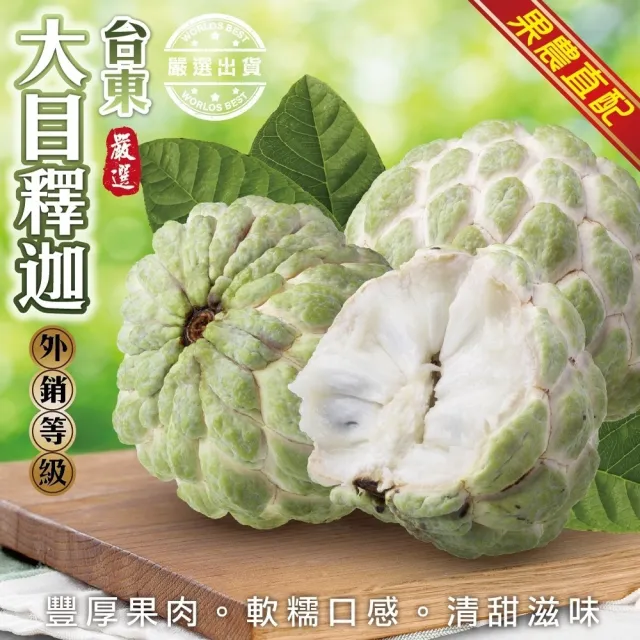 【WANG 蔬果】台東大目釋迦_大果6-7顆x1箱(5斤/箱_果農直配)