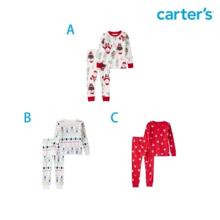 【Carter&rsquo;s】聖誕氣氛 小童長袖2件組套裝（上衣/褲）- 多款任選(原廠公司貨 童裝 聖誕氣氛 上衣/褲)