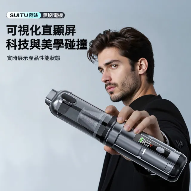 【SUiTU】618大促  隨途 多功能無刷數顯手持吹塵器 車載無線吸塵器 抽氣吹塵機 大吸力吹氣機 家車兩用