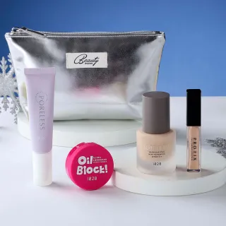 【1028】交換禮物柔霧持妝底妝組(輕粉底+遮瑕膏+蜜粉餅+妝前精華乳)