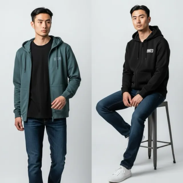 【PUMA】Puma 連帽外套 運動外套 無刷毛 透氣 薄外套 棉外套 大尺碼 彪馬 外套(1646)
