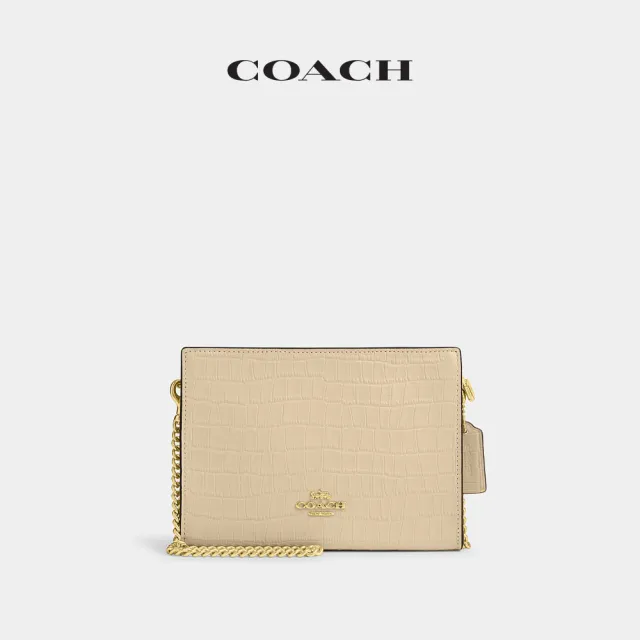【COACH】蔻馳官方直營 SLIM纖巧型斜背包 側背包 斜挎包 手拿包-IM/象牙白色(CR237)
