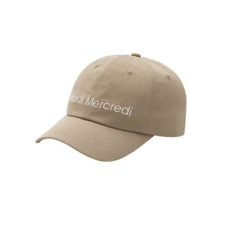 【MARDI MERCREDI】刺繡棒球帽 米色 經典LOGO 象牙白文字 可調式 CAP MARDI MERCREDI LOGO