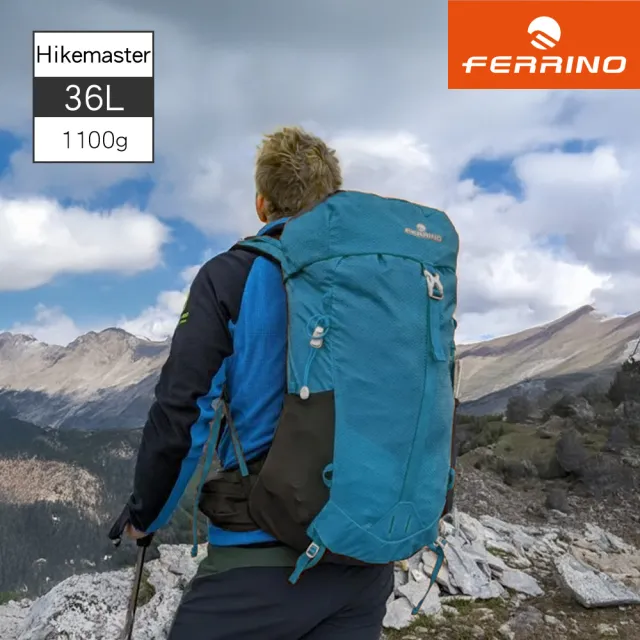 【FERRINO】雙11 登山健行網架背包 藍-黑 Hikemaster 36 75245