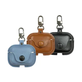 【Timo】for AirPods Pro3 英倫皮革藍牙耳機保護套/耳機套(附吊環)