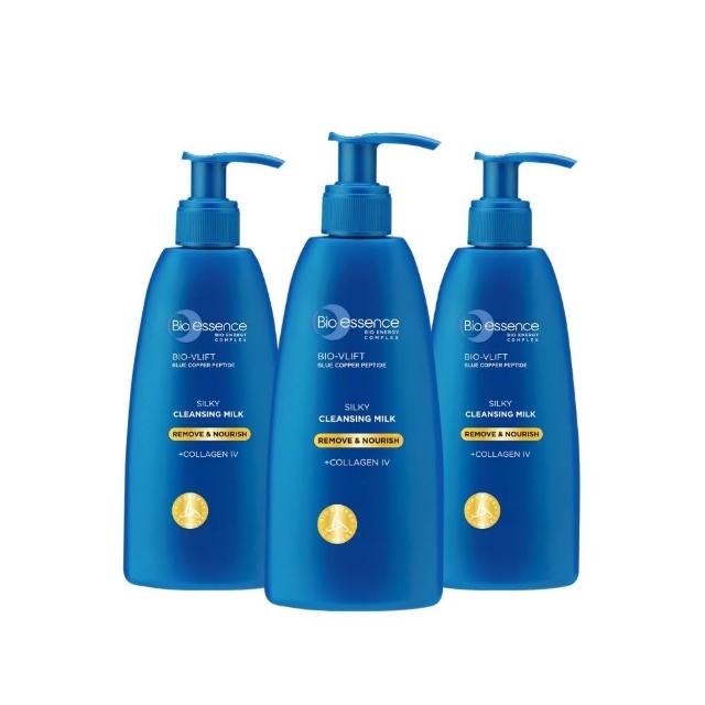 【Bio-essence 碧歐斯】BIO V逆齡藍銅胜肽深層卸妝乳200ml(3入組)