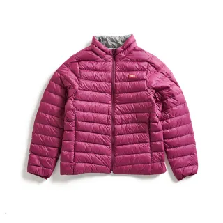 【EDWIN】女裝 超輕量雙面穿羽絨外套(暗紫色)