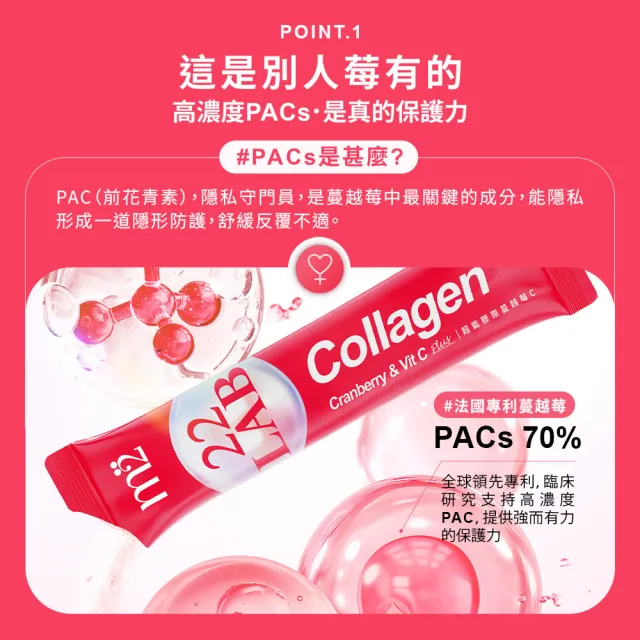【m2 美度】超能膠原蔓越莓C(10入/盒-孫藝珍代言.高濃度D-甘露糖.前花青素)