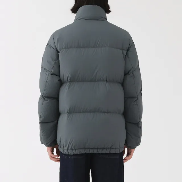 【MUJI 無印良品】男輕量羽絨可攜式外套(黑色/煙燻藍)