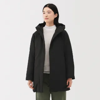 【MUJI 無印良品】女撥水加工羽絨中長版大衣(灰白/黑色/象牙白)