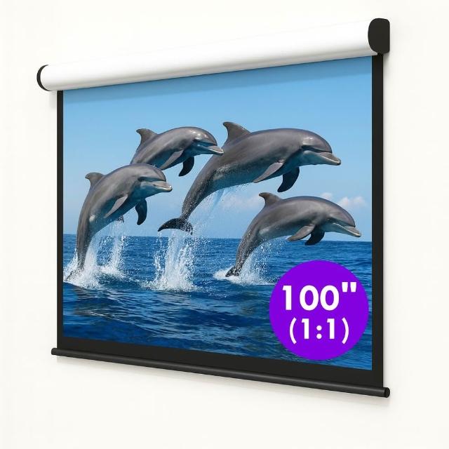 【USA優視雅】100吋 1:1 樂享經濟款電動布幕(台灣製造)