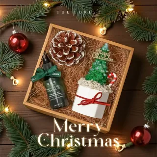 【The Forest 癒森林】北歐森林迷你聖誕樹擴香禮盒 含30ml品牌香氛油(聖誕節/交換禮物/居家香氛/香氛禮盒)