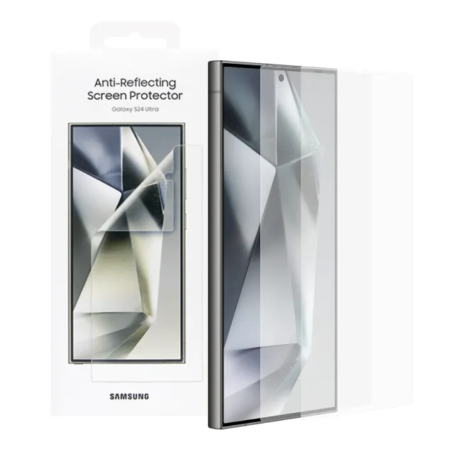 【Samsung 三星】Galaxy S24 Ultra 原廠抗反光螢幕保護貼 -內附 2片保貼(EF-US928)