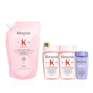 【KERASTASE 巴黎卡詩】粉漾芯生髮浴清爽型 500ml補充包(洗髮精/控油/頭皮保養/蓬鬆/養髮)