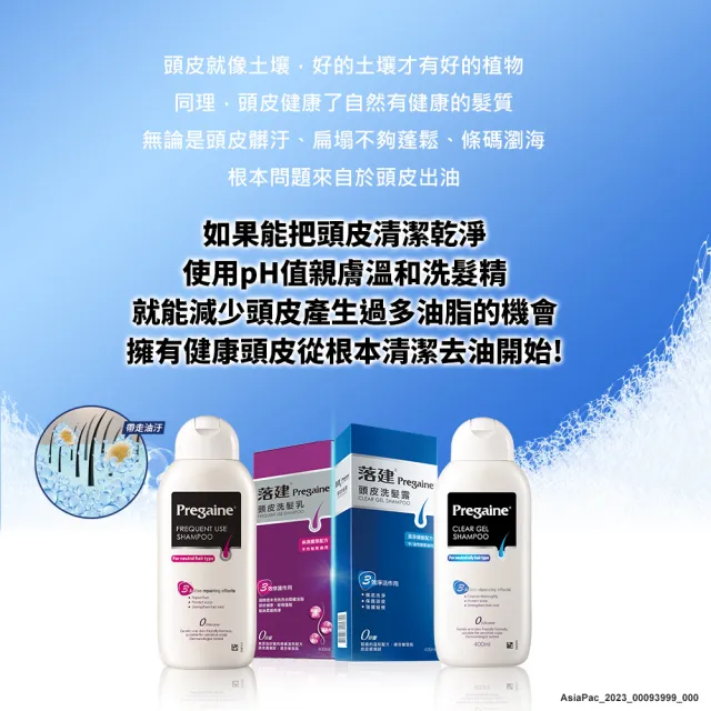 【落建】頭皮洗髮精400mlx3入(潔淨健髮/保濕豐厚配方)
