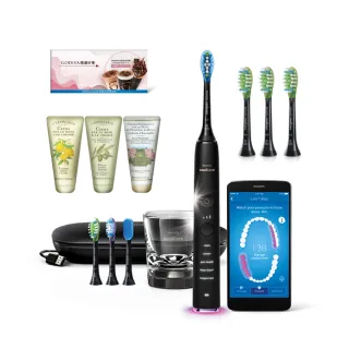 【Philips 飛利浦】官方直營 Sonicare  鑽白極淨智能鑽石音波震動牙刷/電動牙刷-爵士黑HX9924/12