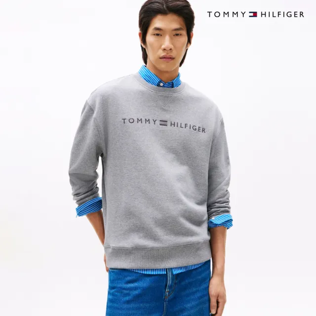 【TOMMY HILFIGER】官方旗艦館刺繡Logo衛衣_灰色