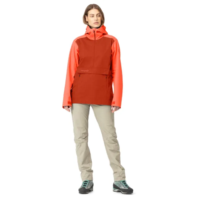 【NORRONA】svalbard cotton 罩衫 女款 警戒橘/茶湯紅