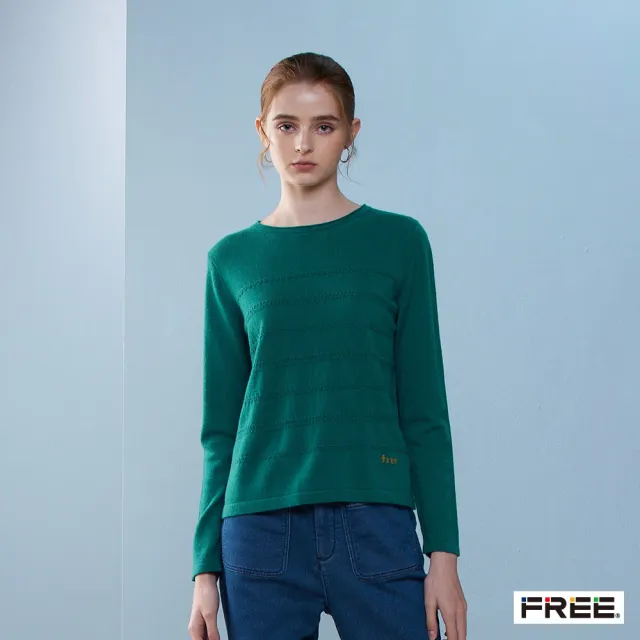【FREE】喀什米爾圓領free長袖羊絨衫(5色)
