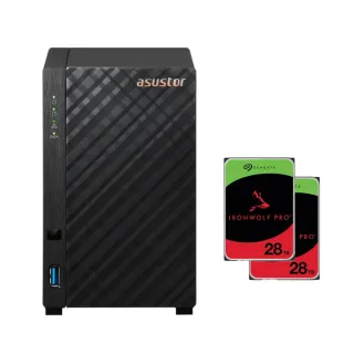 【ASUSTOR華芸】搭希捷28TBx2★AS1102TL 2Bay NAS網路儲存伺服器