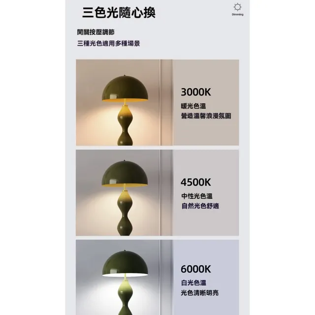 【窩居】奶油風落地燈擺飾 40*150cm 三色變光(立式地燈 床頭氛圍燈 落地擺件 氛圍裝飾燈)