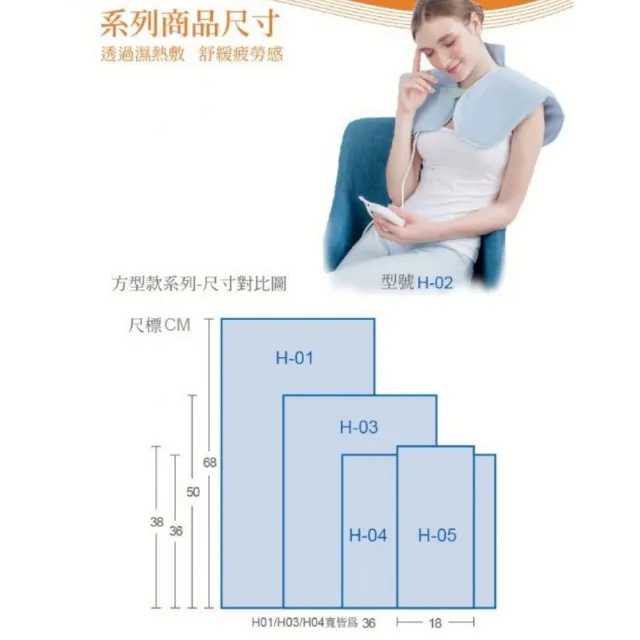 【COSYMED 適美得】珊瑚砂動力式熱敷墊 適合背、四肢(H-04/36x36cm)