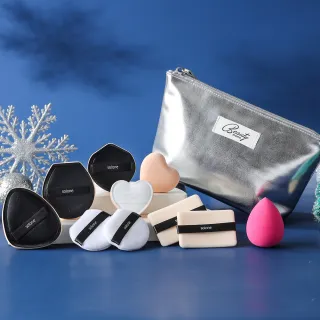 【Solone】舒芙蕾上妝海綿組(粉撲/美妝蛋/momo獨家/聖誕交換禮物)