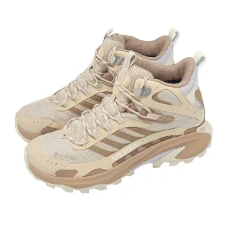 【MERRELL】登山鞋 Moab Speed 2 Mid GTX 女鞋 米 粉 防水 戶外 機能 郊山(ML038822)