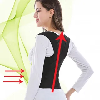 【enac 依奈川】3件組 現貨 日本坐姿駝背矯正帶/調整型背心/挺胸塑腹帶(隨機)