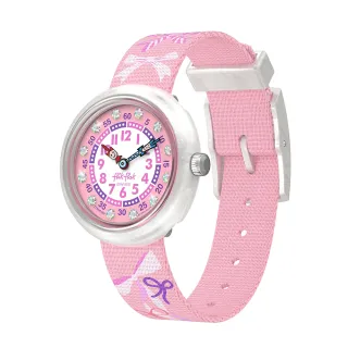 【Flik Flak】兒童手錶 PICK A BOW 兒童禮物/靜音無秒針/安全防水/瑞士製造 FBNP250(31.85mm)