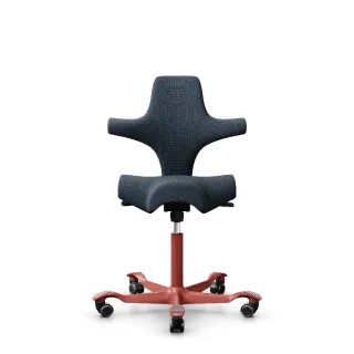 【FLOKK】HAG Capisco 藏青藍珊瑚粉 人體工學椅 軟墊包覆款 騎馬椅  辦公椅 工作椅 職人椅