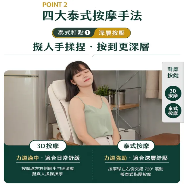 【3ZeBra 三隻斑馬】泰皇墊｜4D泰式按摩椅墊(按摩椅 按摩背墊 背部按摩 腰部按摩 畢業禮物 免運)