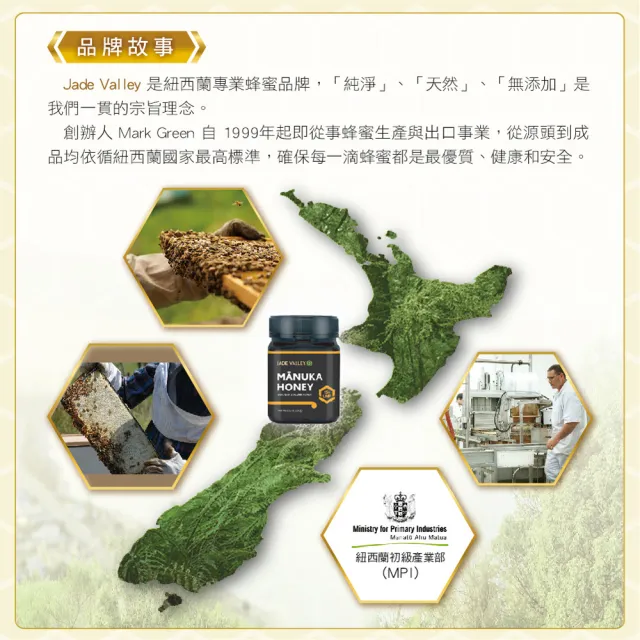 【Jade Valley】紐西蘭UMF15+麥盧卡蜂蜜(250g)