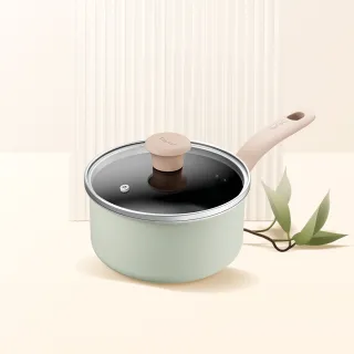 【Tefal 特福】抹茶時光系列18CM不沾鍋單柄湯鍋-加蓋(IH爐可用鍋)