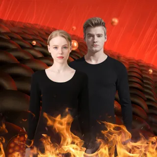 【Ania Casa】2入 男女生款 石墨烯遠紅外線發熱衣 台灣製 能量衣 保暖衣 衛生衣 圓領機能衣(男女款2入)