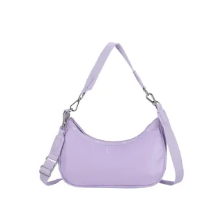【Lesportsac】輕量材質 小型肩背兩用新月包(3752 丁香紫)