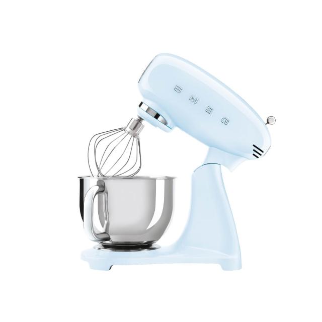 【SMEG】義大利復古美學全彩攪拌機-粉藍色(SMF03PBUS 公司貨)