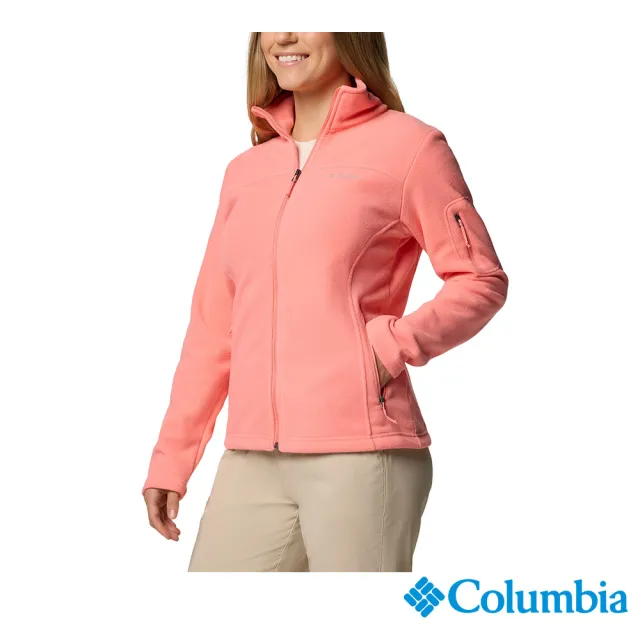 【Columbia 哥倫比亞】女款-刷毛外套-Fast Trek™-曙光粉(UER60810AW/JF)